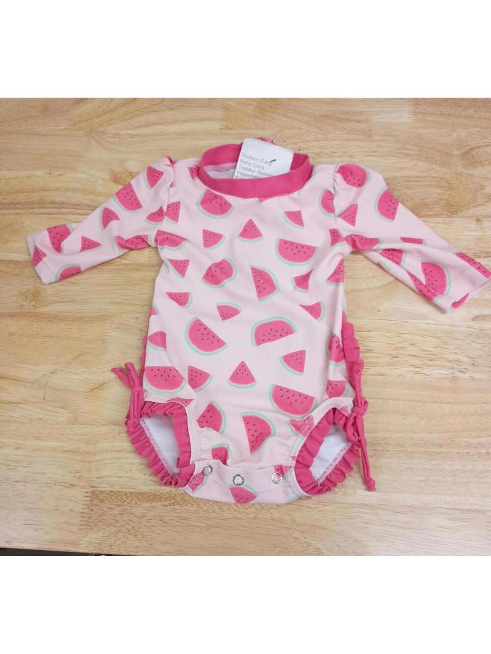 Hudson Baby Baby Girls Toddler Watermelon One Piece Swimsuit 3‑6M